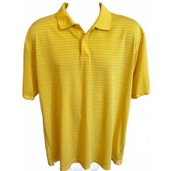 NIKE FIT DRY MENS GOLF POLO YELLOW‎ XL - Picture 1 of 1